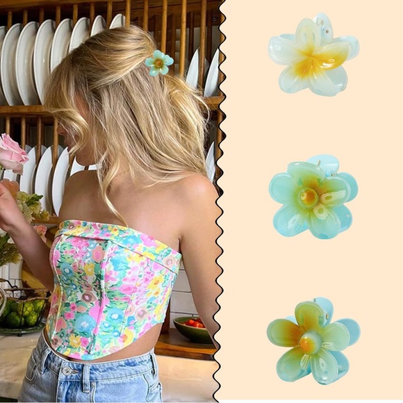 Small Flower Hair Clips for Women Girls, Cute, Non Slip Strong Hold Hair Clips - Picture 5 of 9